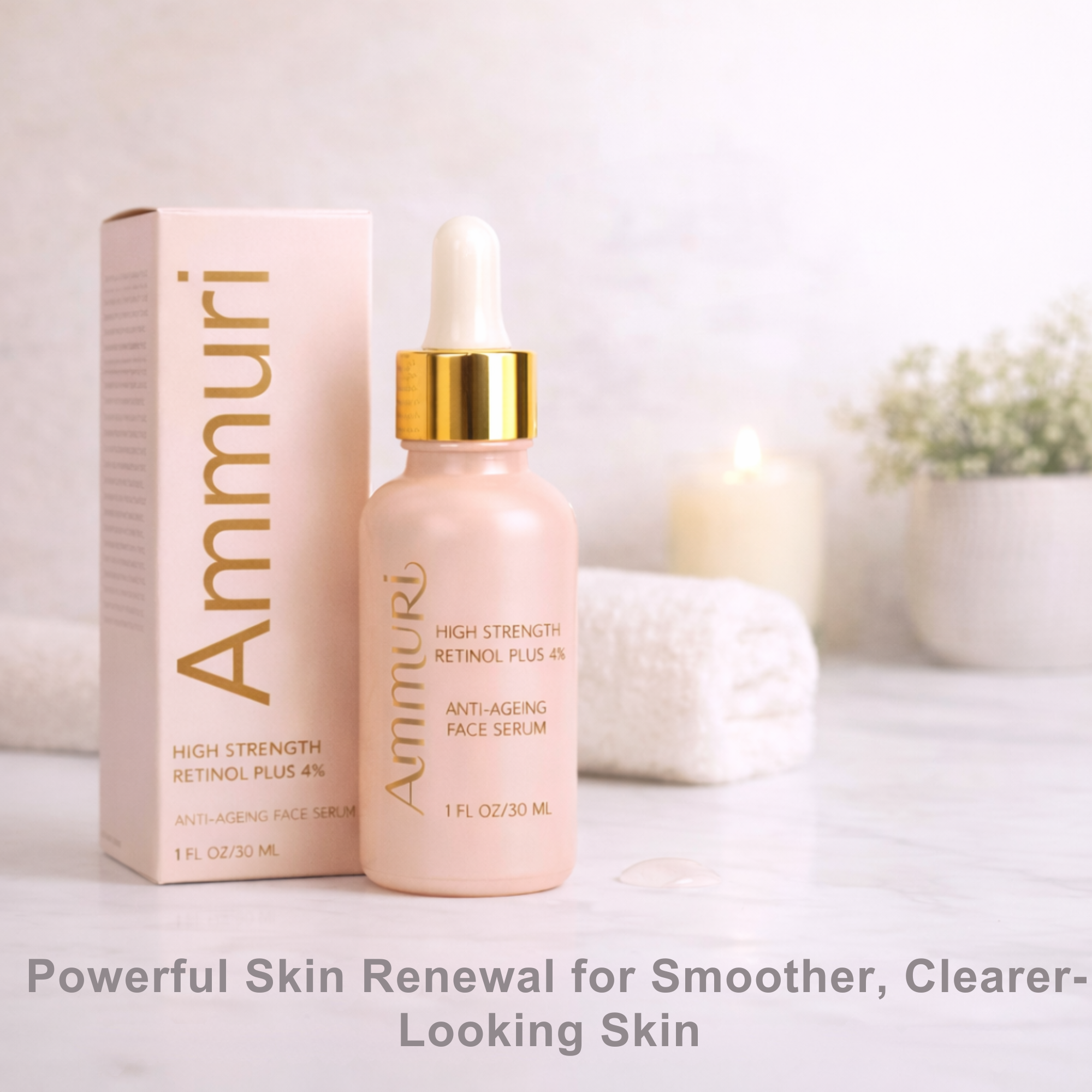 Ammuri 4% Retinol Serum - High Strength Anti-Aging Face Treatment 30ml Ammuri Skincare