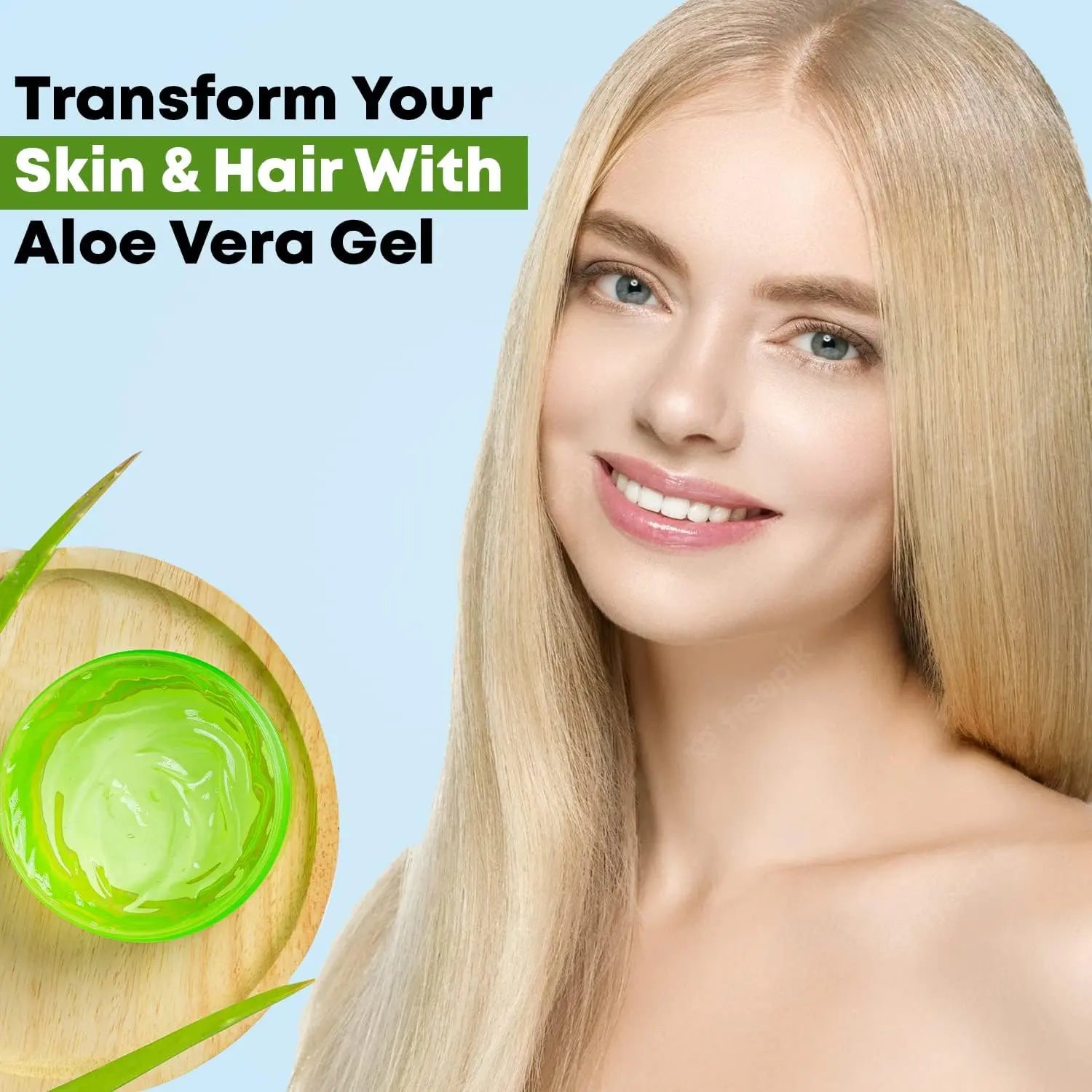 Pure Aloe Vera Gel, 100% Organic Aloe Vera Gel for Face Care, Hair Care, Body Care for Skin Soothing, Acne Scar Treatment and Dry Scalp Treatments - Ammuri Skincare