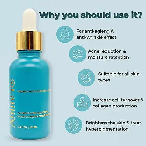 Revitalize Your Skin with Ammuri Retinol Serum 5% High Strength + Apple Stem Cell | Clinically Proven Anti-Ageing Magic | Wrinkle Reduction, Firming, and Hydration | Vegan, Cruelty-Free | Made in the UK - Ammuri Skincare