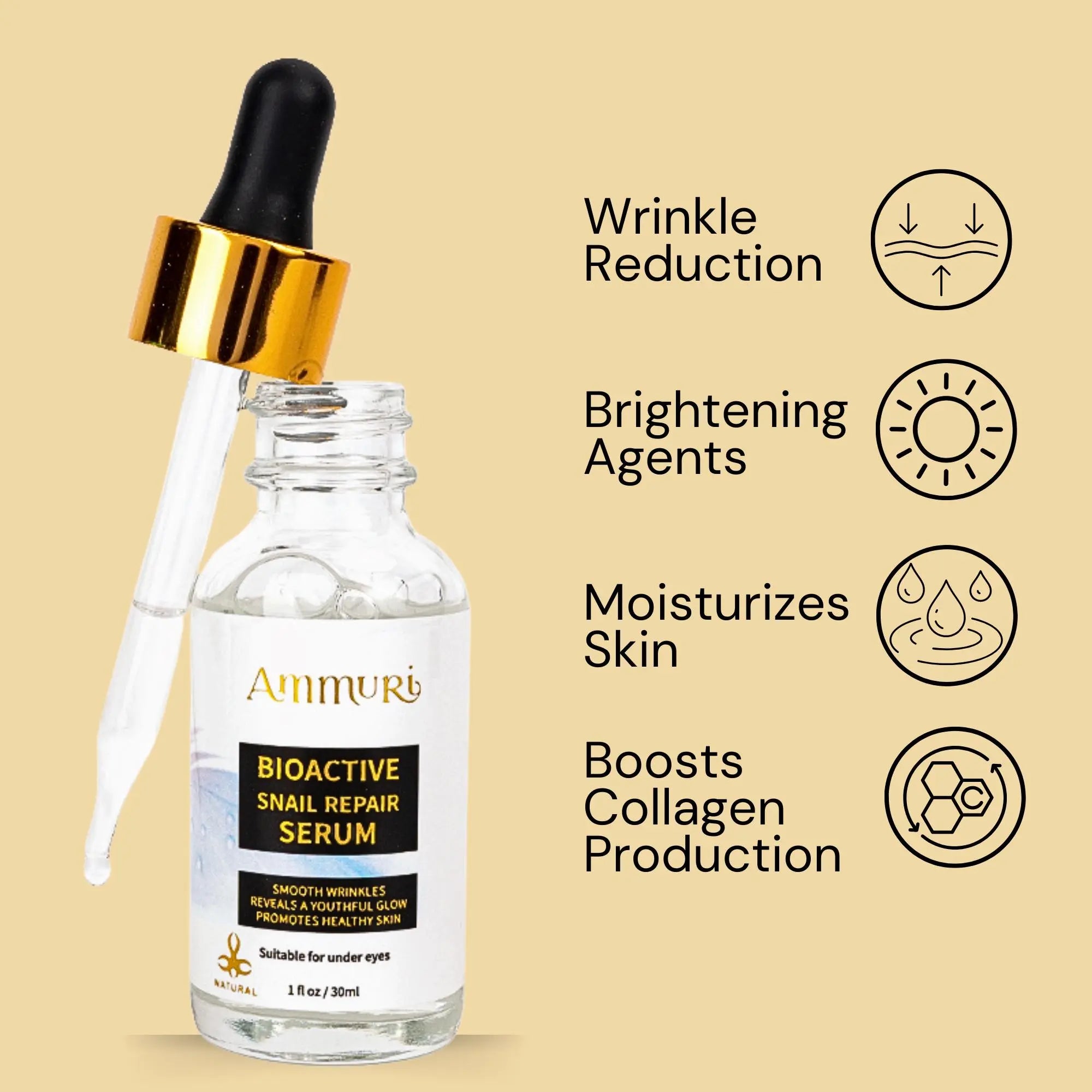 Snail Repair Serum | Anti-Aging | Hydrating Ammuri Skincare