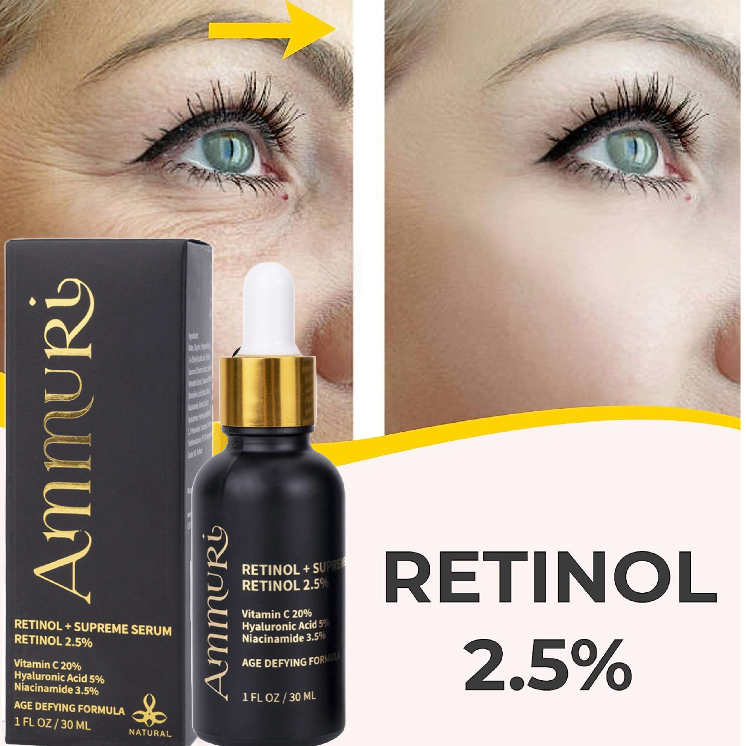 Ammuri Anti Aging Retinol Supreme Serum - Revitalize Your Skin with Age-Defying Formula Ammuri Skincare