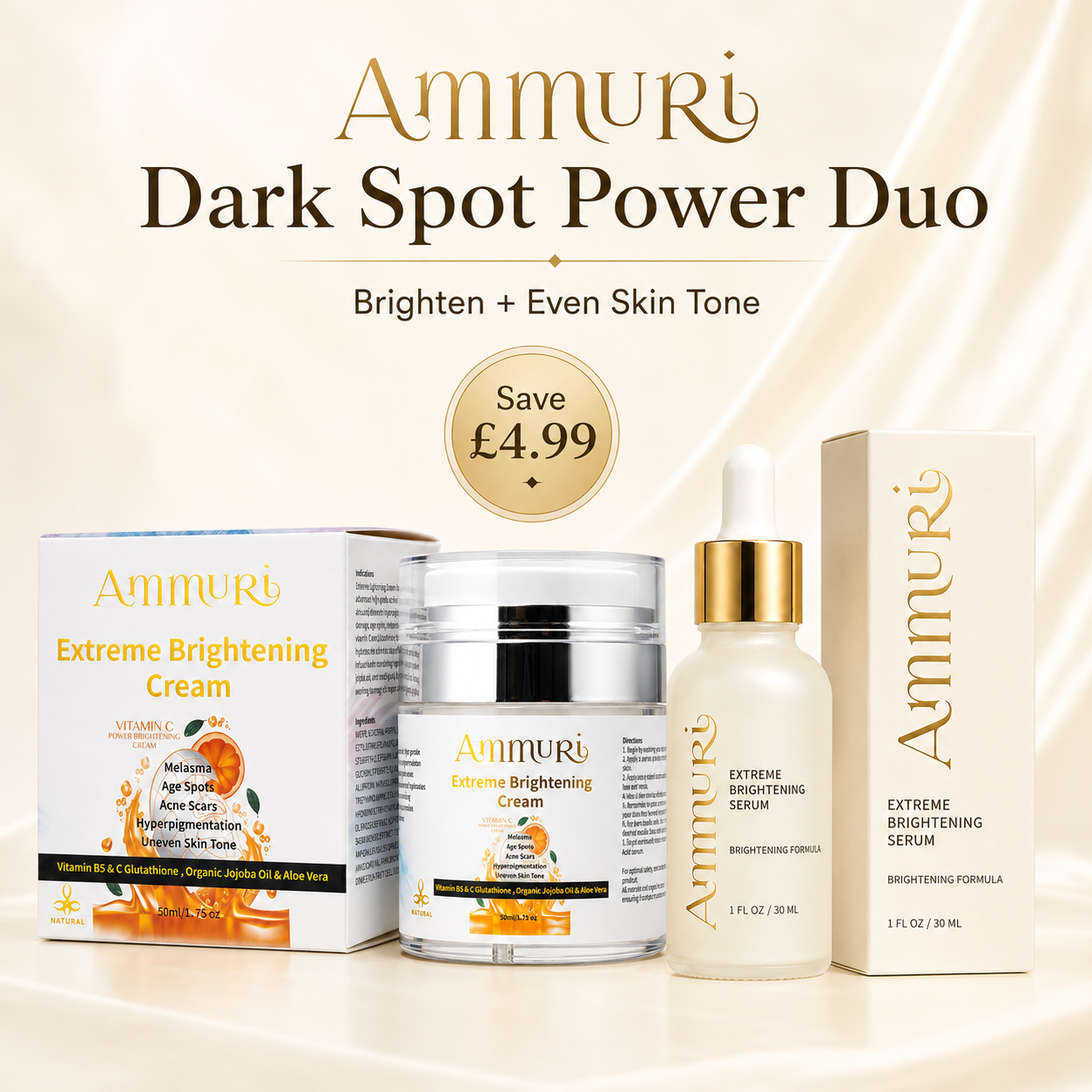 Ammuri Dark Spot Power Duo with Extreme Brightening Serum and Extreme Brightening Cream