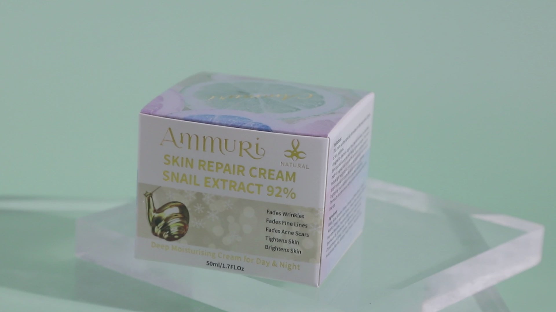 Ammuri Intensely Concentrated Snail Extract Day and Night Cream - Skin Transformation Unveiled