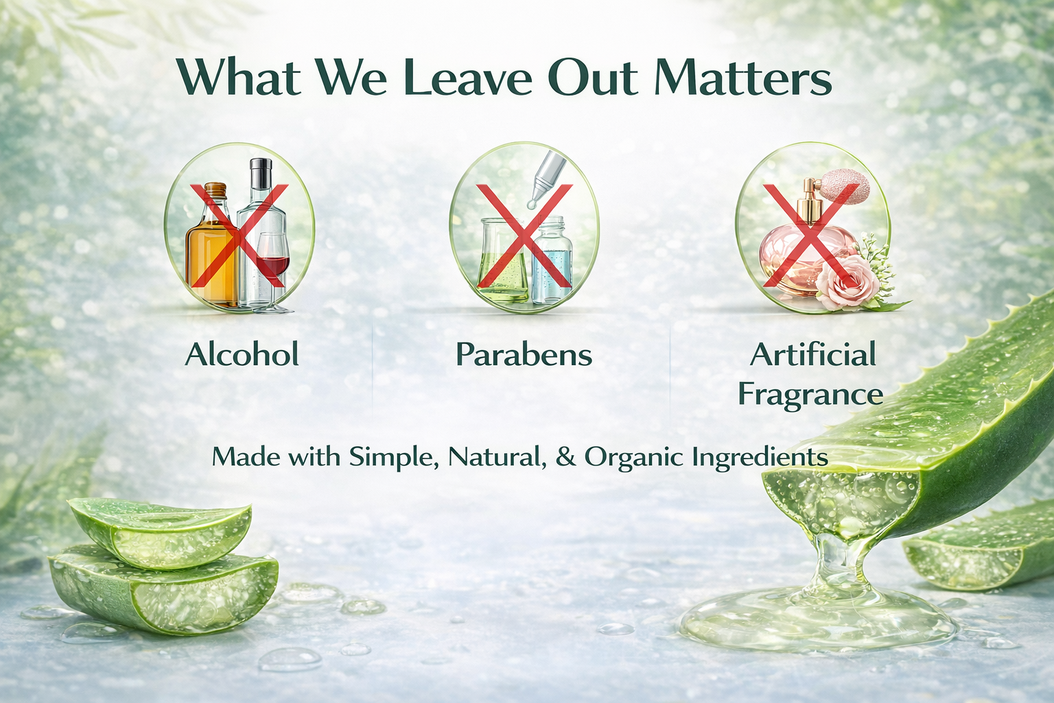 Ammuri Organic Aloe Vera Gel 300g - Pure Natural Pack Of 5 for Face & Body