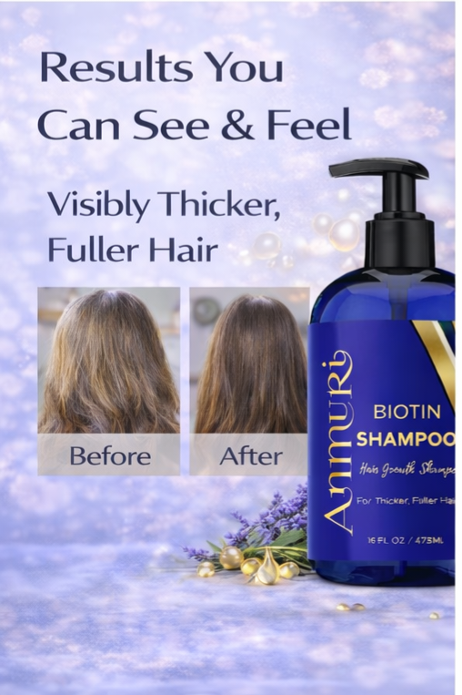 Ammuri Biotin DHT Blocker Shampoo - Sulfate-Free Hair Loss Treatment 473ml Ammuri Skincare
