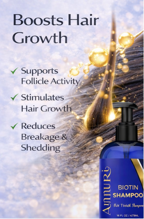 Ammuri Biotin DHT Blocker Shampoo - Sulfate-Free Hair Loss Treatment 473ml Ammuri Skincare