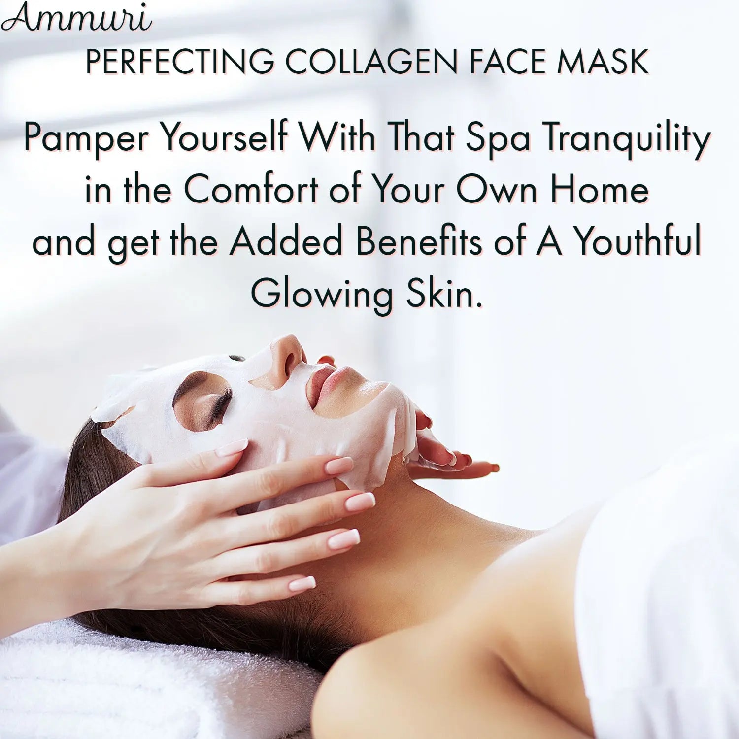 Ammuri Collagen Silk Face MASK Sheets Anti Age Anti Wrinkle Skin Perfecting Mask Ammuri Skincare