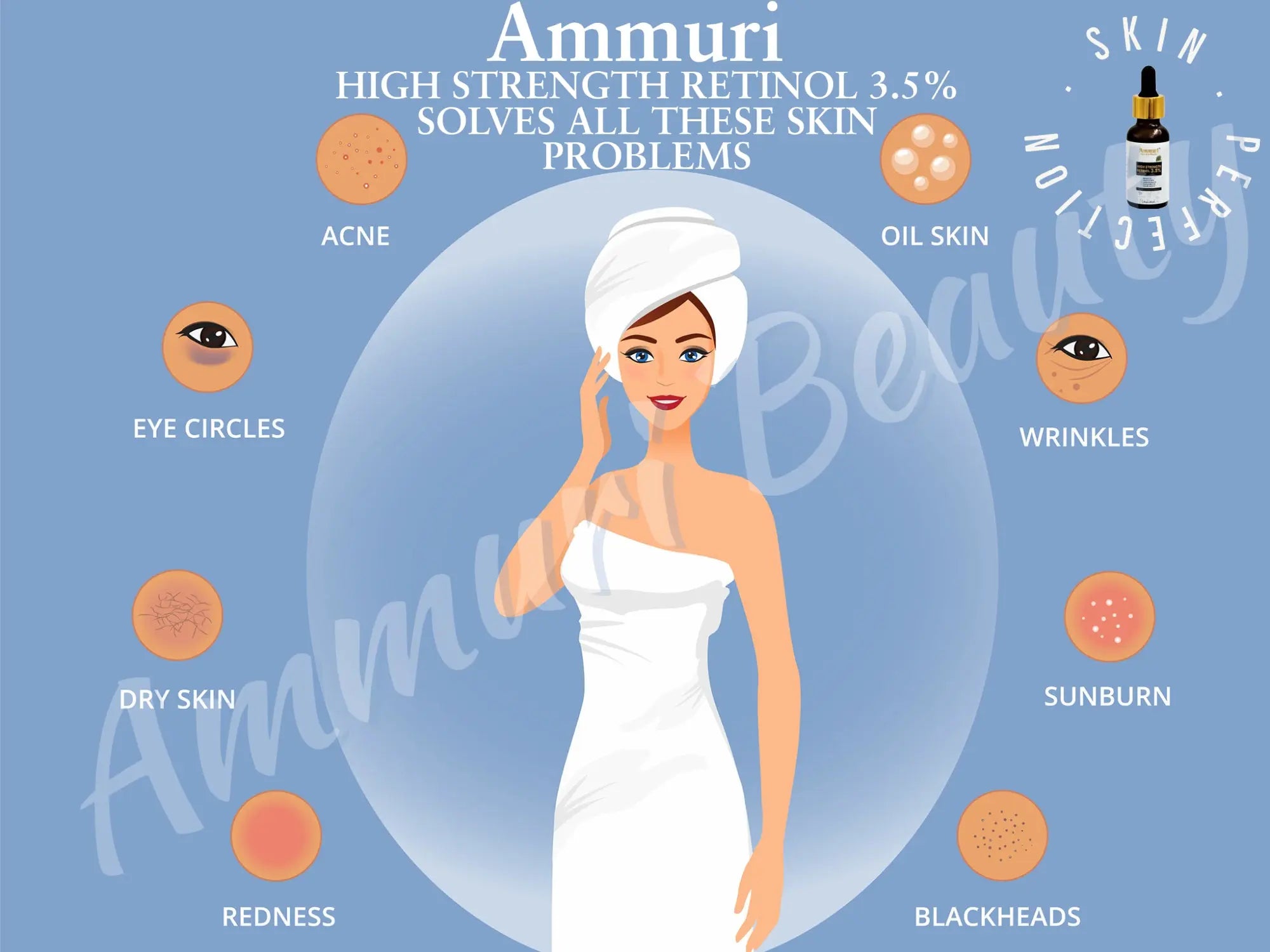 Ammuri High Strength Retinol Serum Vitamin C Niacinamide Salicylic Acid Anti Aging Formula Ammuri Skincare